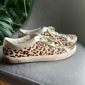 Sam Edelman Women’s Britton 2 Leopard Cheetah Calf Hair Sneakers size 9.5